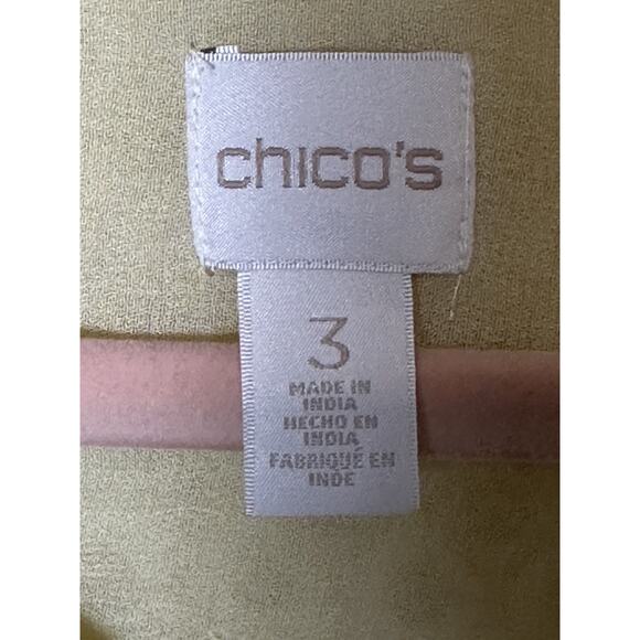 CHICO'S Sheer Boho Art To Wear Shirt Top Asymmetrical Hem Embroidery Size XL 3 - Picture 15 of 15